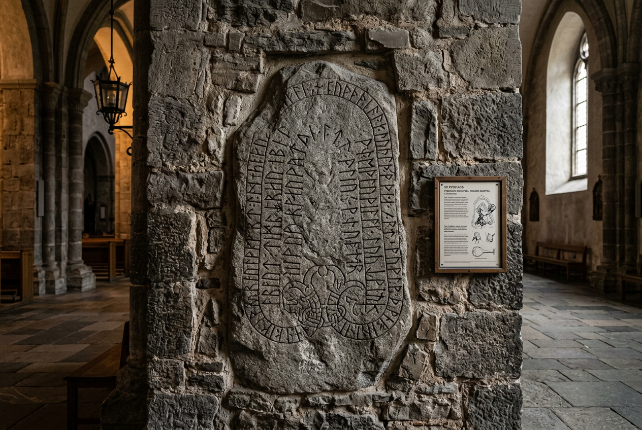 Runsten på kyrkogården vid Strängnäs domkyrka